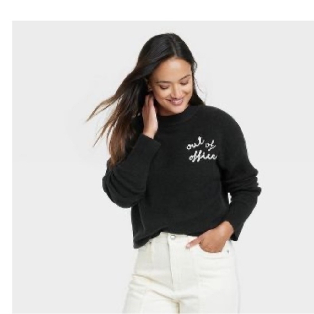 a new day Black Crew Neck Sweater